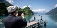 Lago Brienz nos Alpes Suíços teve aumento no número de turistas