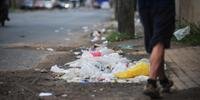 Lixo nas ruas em Porto Alegre