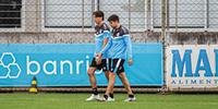 Geromel e Kannemann em treino do Grêmio