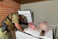 Foram apreendidos dezenas de quilos de carne provenientes de caça ilegal