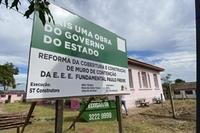 Reforma da cobertura e construção de muro de contenção na Escola Paulo Freire, em Santa Maria, iniciou em 22/4