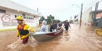 Bairros de Taquara já sofrem com a enchente.
