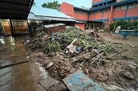 Escola Estadual de Ensino Fundamental Maria Saturnina Ruschel destruída pelas enchentes na Feliz