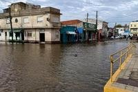 Mesmo com o nível da Lagoa dos Patos apresentando estabilidade, algumas ruas alagaram em São José do Norte