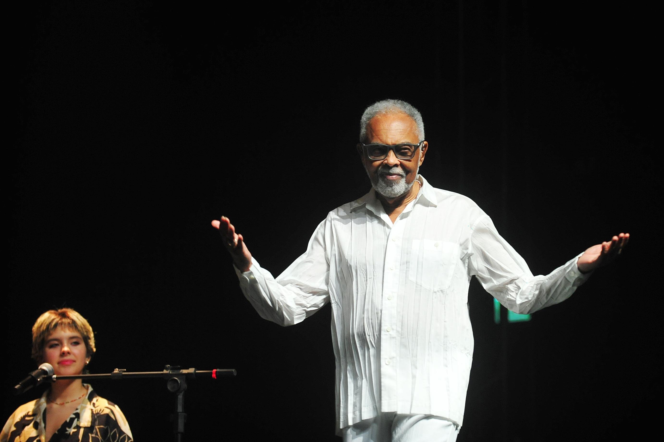 Gilberto Gil em recente passagem por Porto Alegre, onde realizou show no Audit&oacute;rio Ara&uacute;jo Vianna