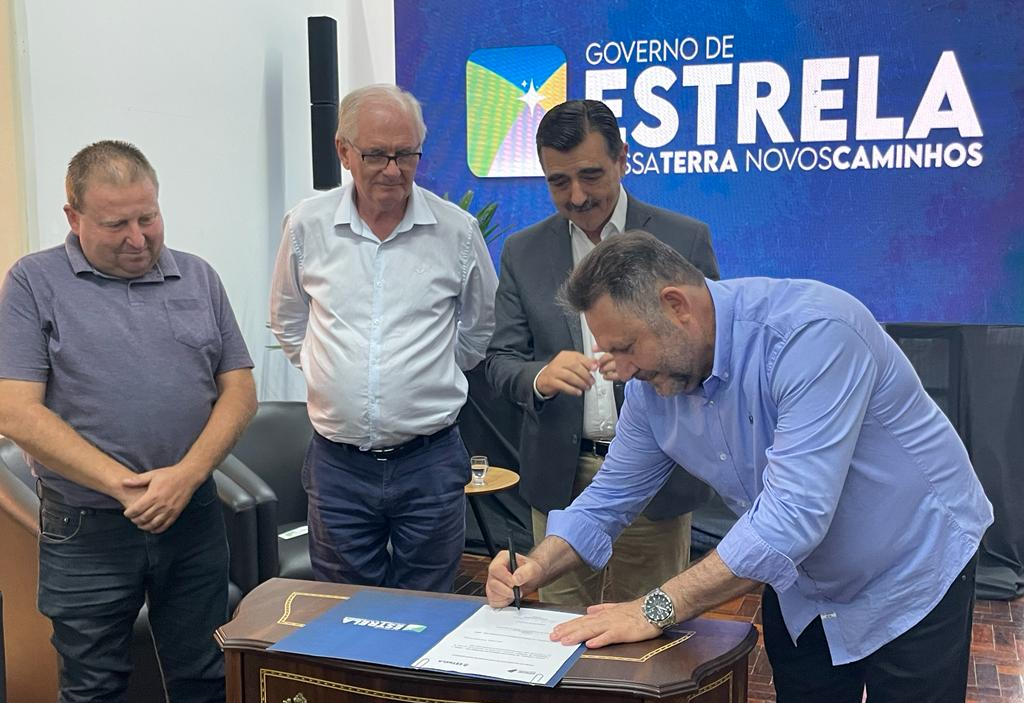 Prefeitura de Estrela e BRDE firmaram parceria nesta quinta-feira