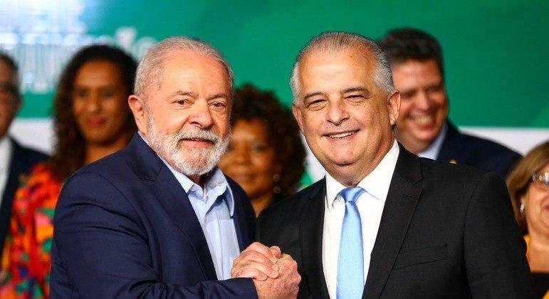 O presidente Lula e o ministro de Portos e Aeroportos, M&aacute;rcio Fran&ccedil;a