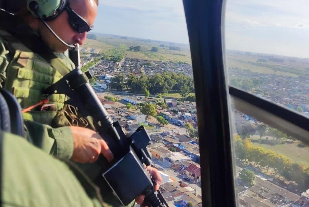 Helic&oacute;ptero do BAvBM j&aacute; fez sobrevoos nesse domingo