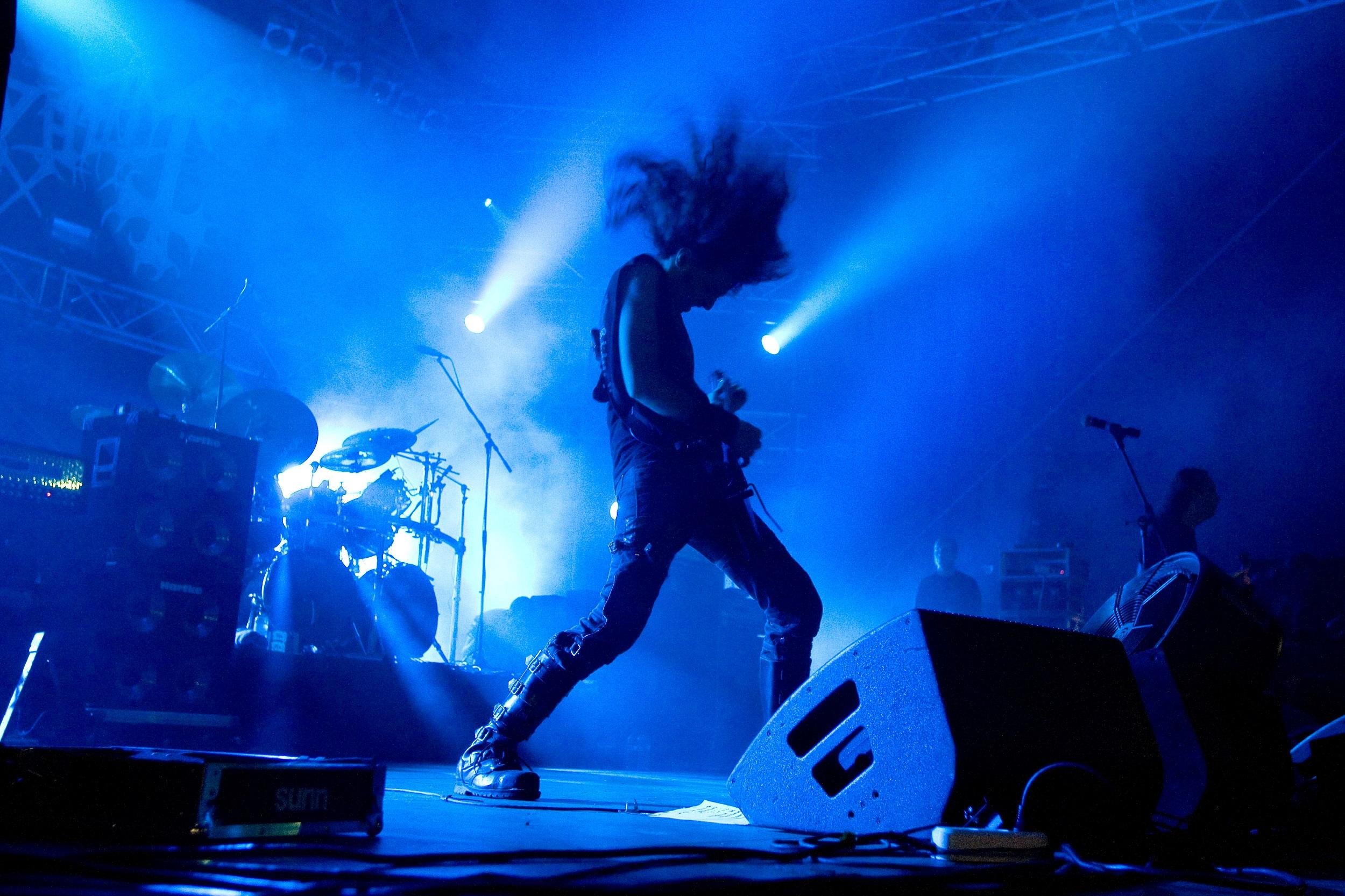 Banda norueguesa de black metal Mayhem que teve seu show de hoje no Opini&atilde;o cancelado por protestos antinazistas