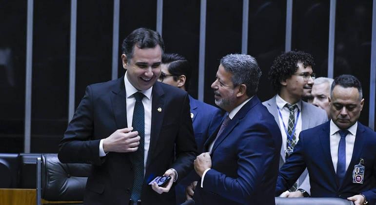 Os presidentes do Senado, Rodrigo Pacheco (PSD-MG), e da C&acirc;mara, Arthur Lira (PP-AL)