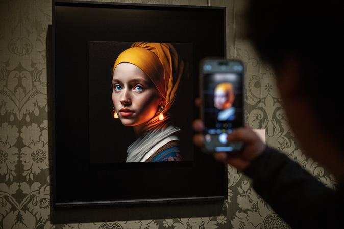 O Museu Mauritshuis de Haia, na Holanda, causou controv&eacute;rsia ao exibir uma imagem criada com IAG inspirada na "Mo&ccedil;a com Brinco de P&eacute;rola", de Vermeer