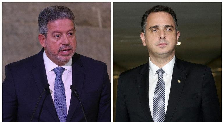Arthur Lira e Rodrigo Pacheco, presidentes da C&acirc;mara e do Senado, respectivamente