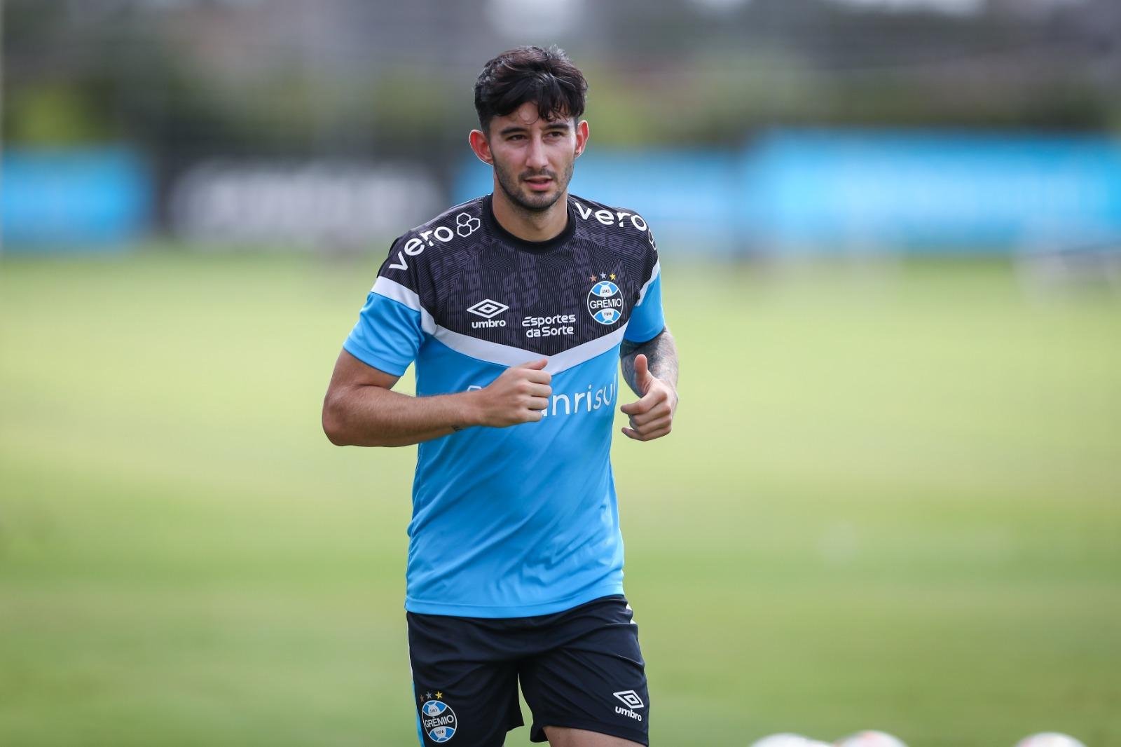 Villasanti no treino desta quarta-feira no CT Presidente Luiz Carvalho