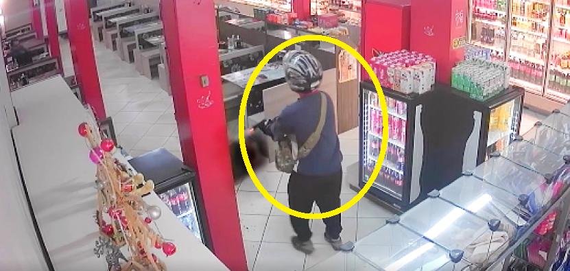 Imagens gravaram crime dentro do estabelecimento