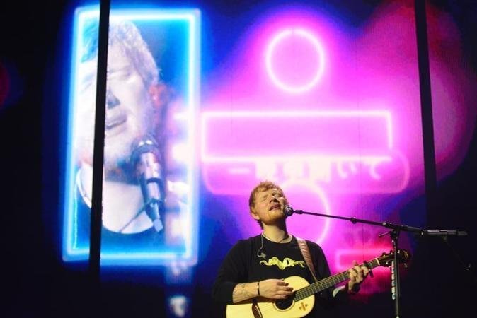 Ed Sheeran em show realizado em Porto Alegre
