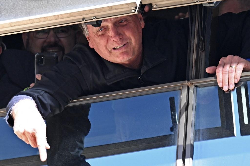 Ex-presidente Jair Bolsonaro em sua chegada ao Brasil