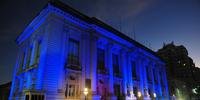 Palácio Piratini foi iluminado com a cor do Abril Azul, mês com ações para chamar a atenção do Autismo