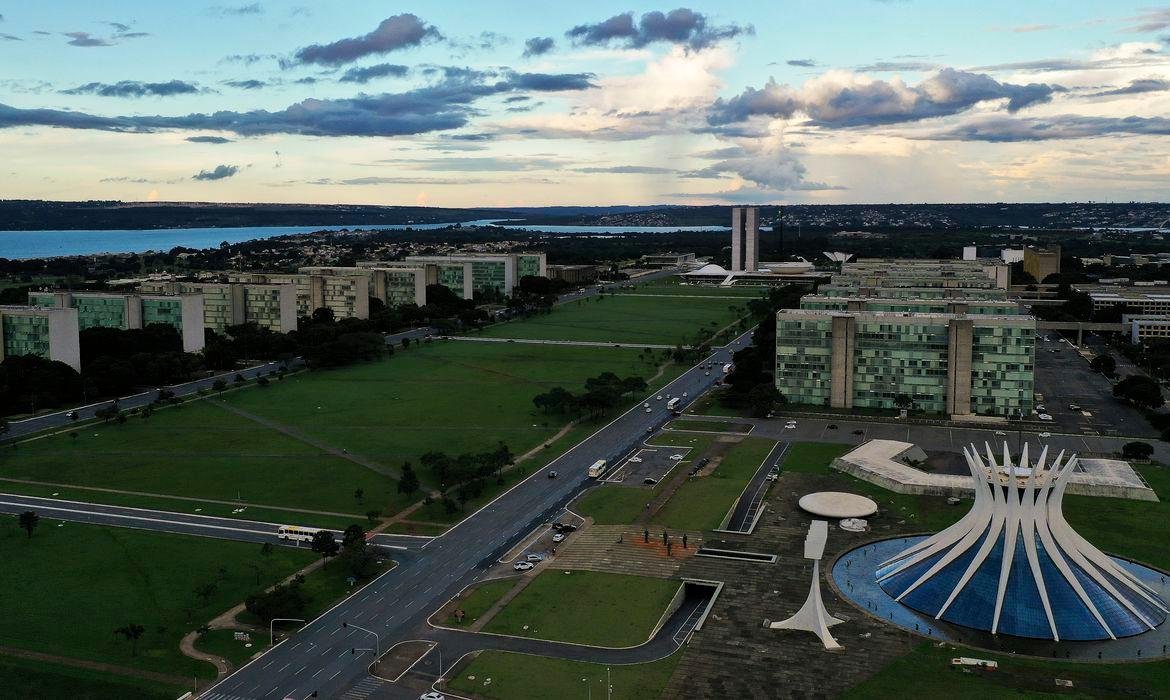 Vista a&eacute;rea em Bras&iacute;lia