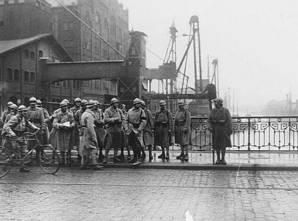 Tropas francesas na ocupa&ccedil;&atilde;o da regi&atilde;o do Ruhr