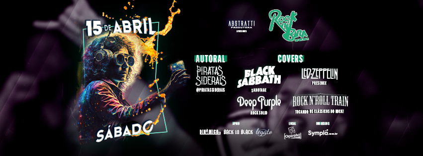 Shows das bandas no Rock n' Bira ocorrem a partir das 23h, no Opini&atilde;o