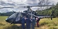 Helicóptero da Polícia Civil de Santa Catarina auxiliou no resgate