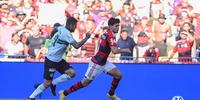 Ayrton Lucas marcou o primeiro gol do Flamengo neste domingo