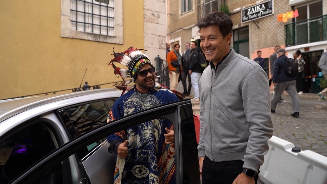 Rodrigo Faro e Rico Melquiades visitam mans&atilde;o em que Madonna morou em Portugal