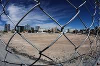 A área em Las Vegas, no estado de Nevada, que deverá recebe o novo estádio do Athletics
