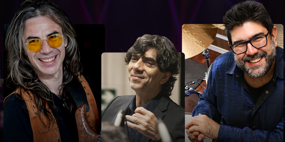 O guitarrista Frank Solari, a reg&ecirc;ncia de Tiago Flores e o baterista Kiko Freitas s&atilde;o atra&ccedil;&otilde;es de concerto