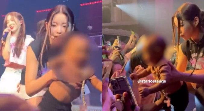 F&atilde; jogou a crian&ccedil;a em dire&ccedil;&atilde;o a Kyujin, que se assustou