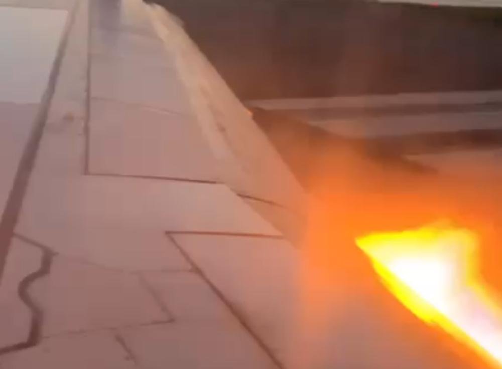Estudante tentava filmar o por do sol quando ocorreu o problema