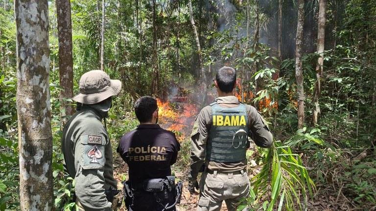 Opera&ccedil;&atilde;o da Pol&iacute;cia Federal e Ibama tenta desarticular garimpo ilegal na regi&atilde;o