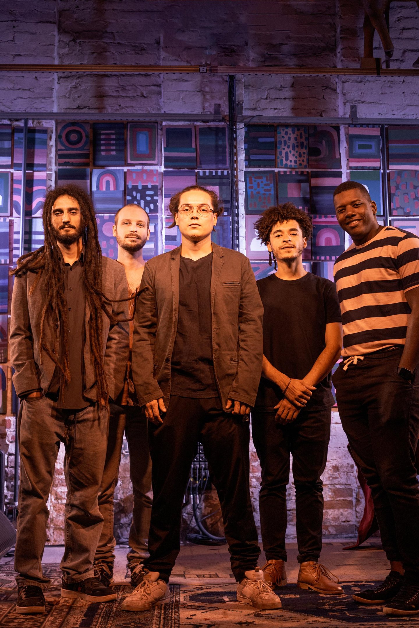 Ronaldo Pereira (C) com Ras Vicente, Andr&eacute;, Lucas F&ecirc; e Bruno Silva