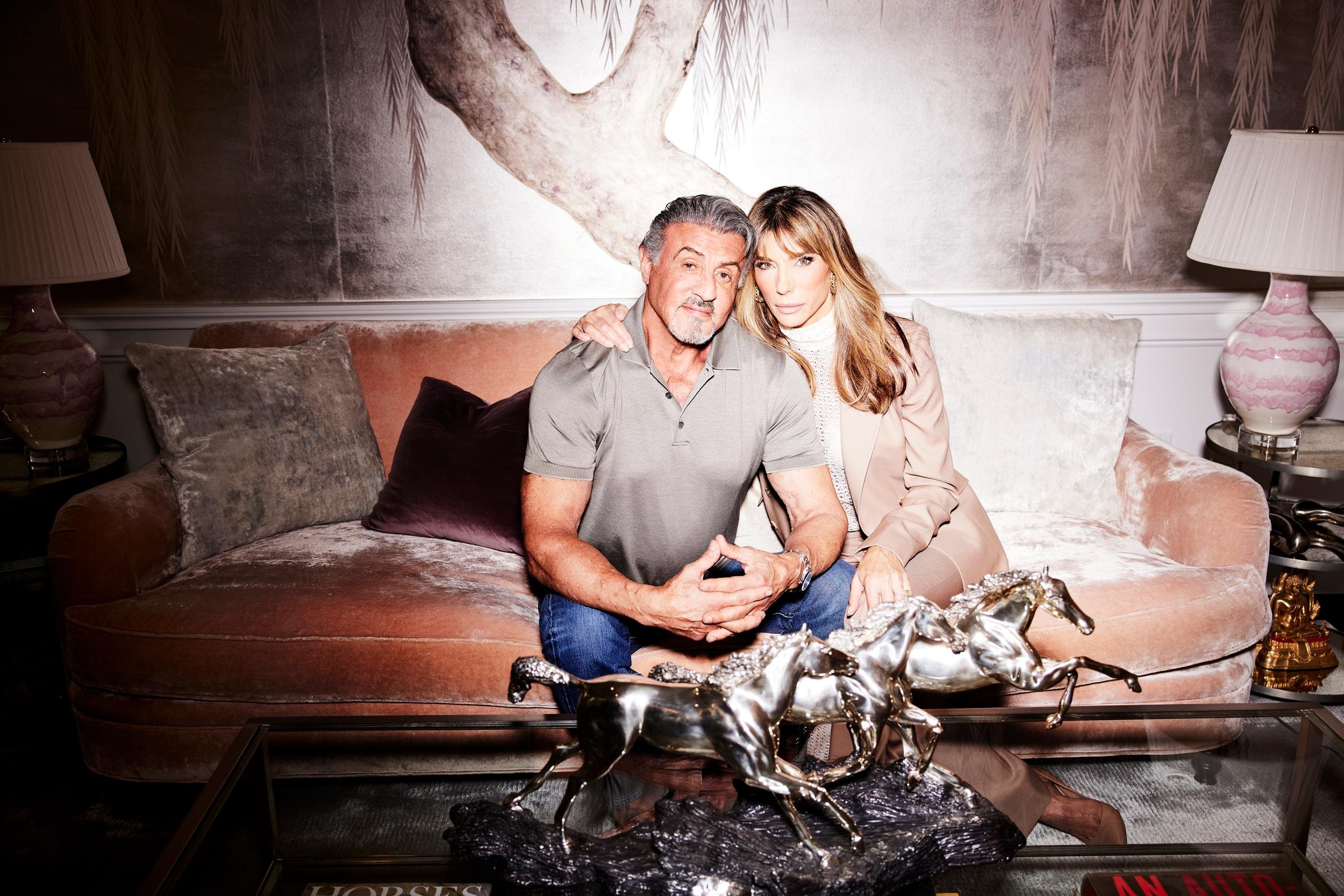 Sylvester Stallone e sua esposa Jennifer Flavin Stallone