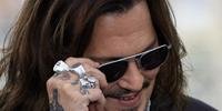 Ator Johnny Depp durante coletiva de imprensa sobre o filme 'Jeanne Du Barry' em Cannes