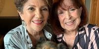 Vera Bublitz e a mãe Vera Pinto da Luz de Oliveira, que comemorou níver antecipado com a família no final de semana. Ela mora em Florianópolis e completa 97 anos no dia 24.