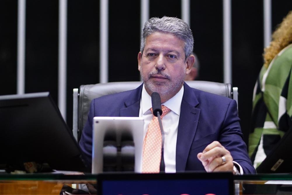 O presidente da C&acirc;mara dos Deputados, Arthur Lira (PP-AL), durante os trabalhos desta ter&ccedil;a-feira, no Legislativo.