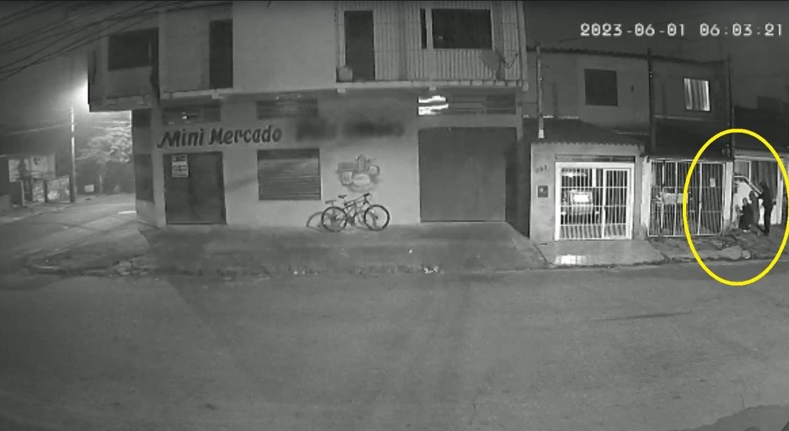 C&acirc;mera de monitoramento registrou todo o crime