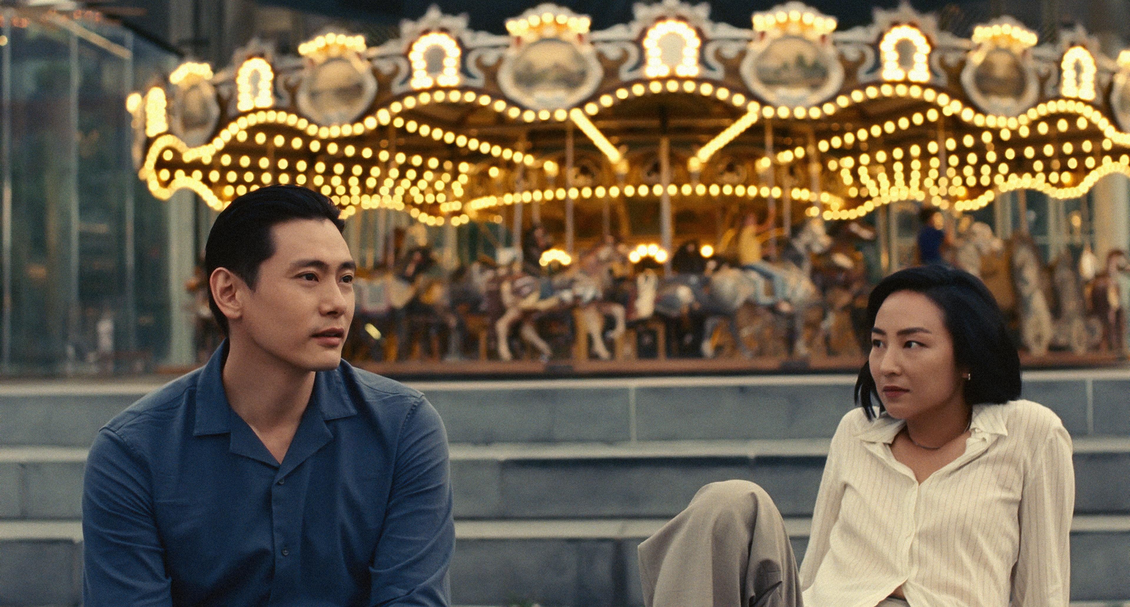 Filme com Greta Lee e Teo Yoo