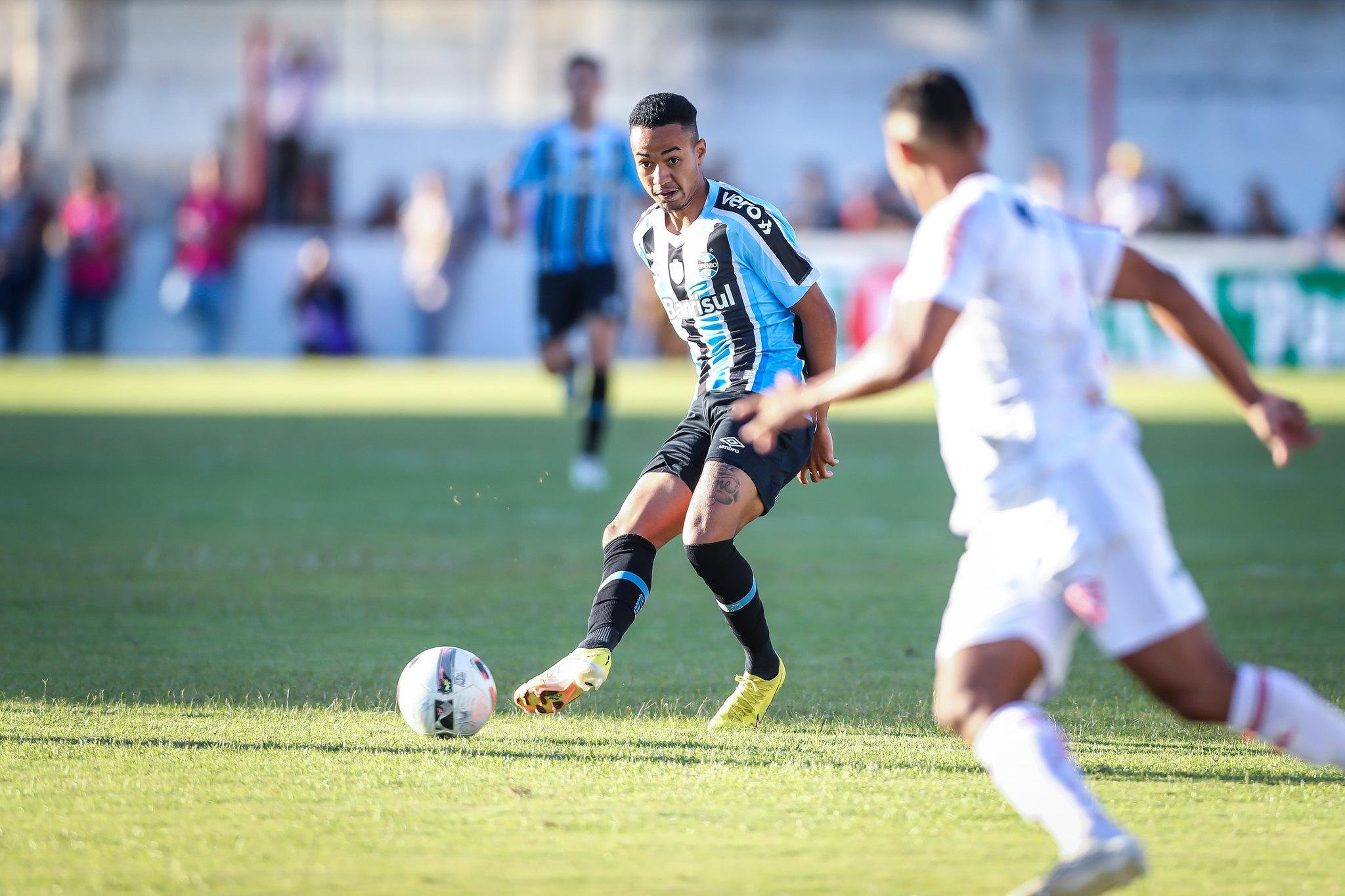 Kauan Kelvin entrou no segundo tempo da partida contra o S&atilde;o Luiz no Gauch&atilde;o