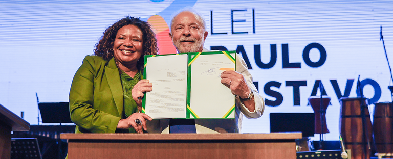 Ministra da Cultura Margareth Menezes participa de oficina sobre a Lei Paulo Gustavo em Porto Alegre