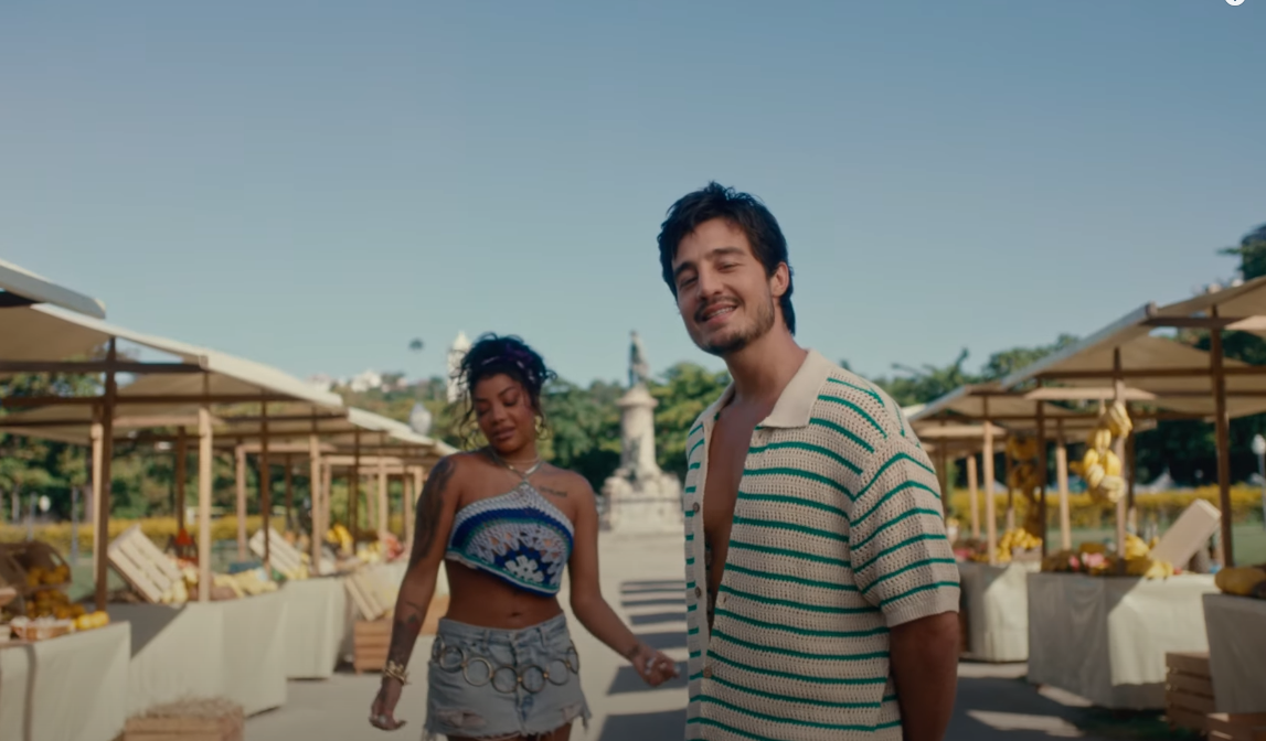 Tiago e Ludmilla se encontraram no Rio de Janeiro para gravar o audiovisual de "Zangadinha"
