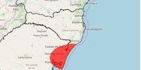 As áreas que devem ser afetadas pelo ciclone incluem a região Metropolitana de Porto Alegre, litoral Norte, Nordeste Rio-grandense e o Sul Catarinense.