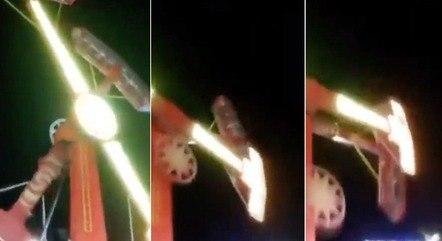 Estrutura de ilumina&ccedil;&atilde;o despencou