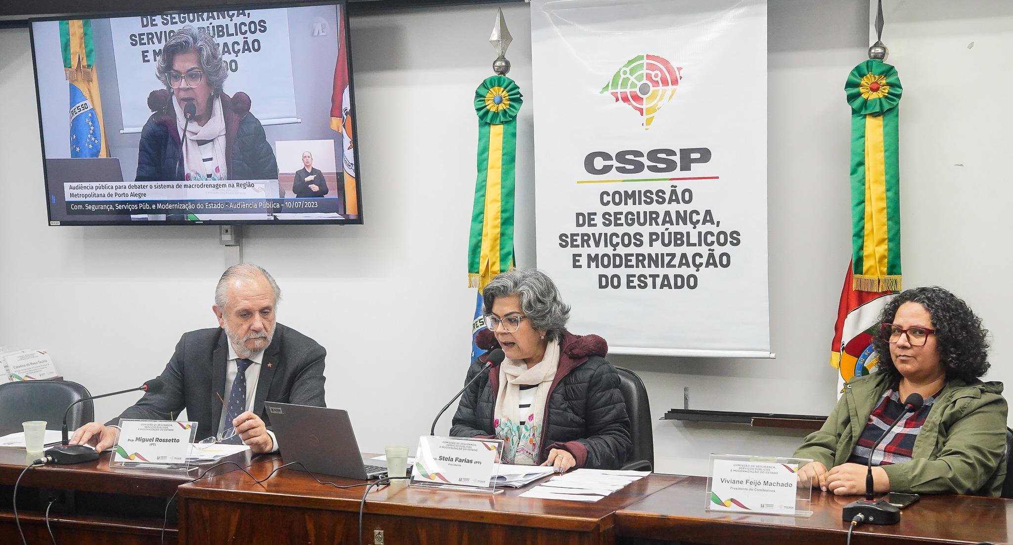 Miguel Rossetto prop&ocirc;s o tema do encontro da comiss&atilde;o presidida por Stela Farias (C)