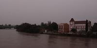 O Rio dos Sinos, em São Leopoldo, é um dos que pode ter inundações devido às chuvas contínuas.