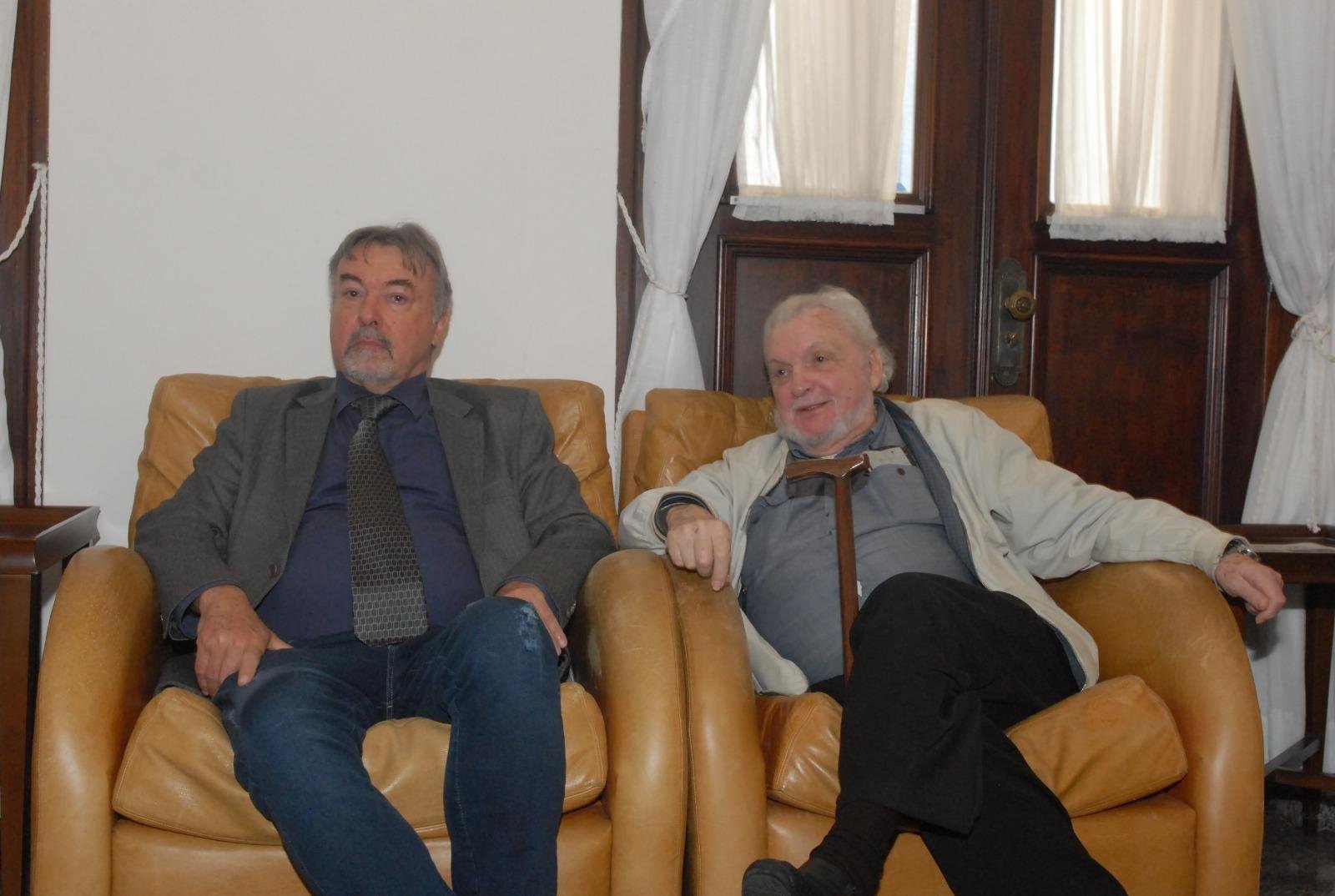 Jair Krischke e Roque Reckziegel estiveram no Correio do Povo para convite