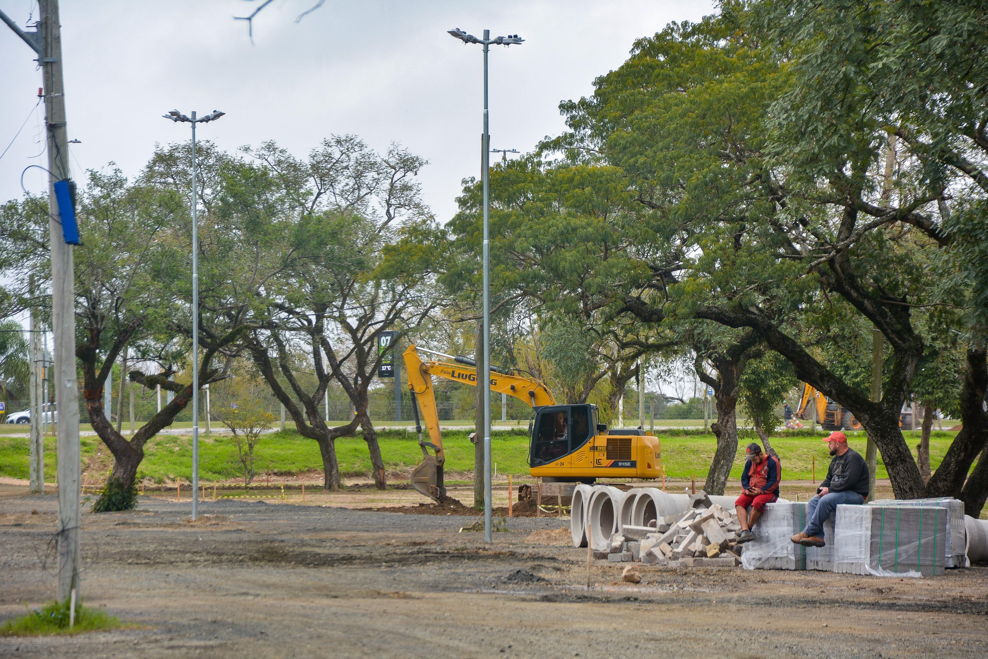 Obras no Parque Harmonia foram suspensas na segunda-feira.