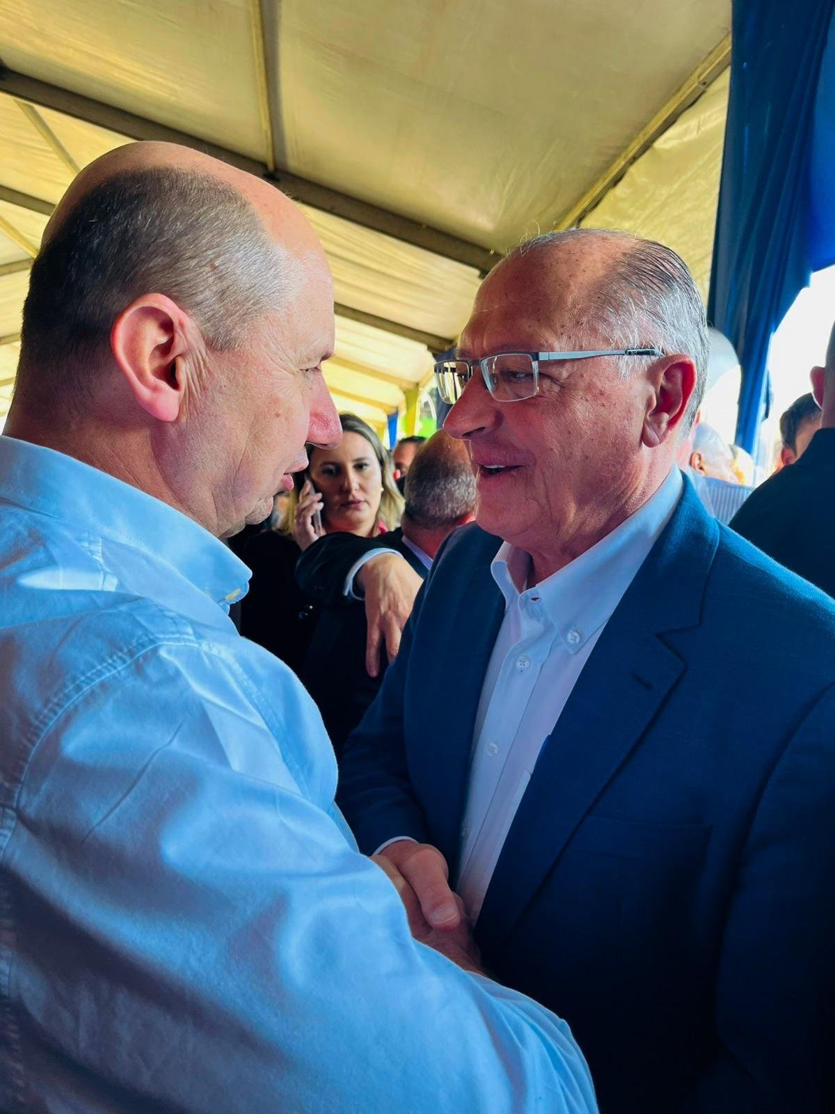 Weber e Alckmin se encontraram durante visita do vice-presidente a Passo Fundo