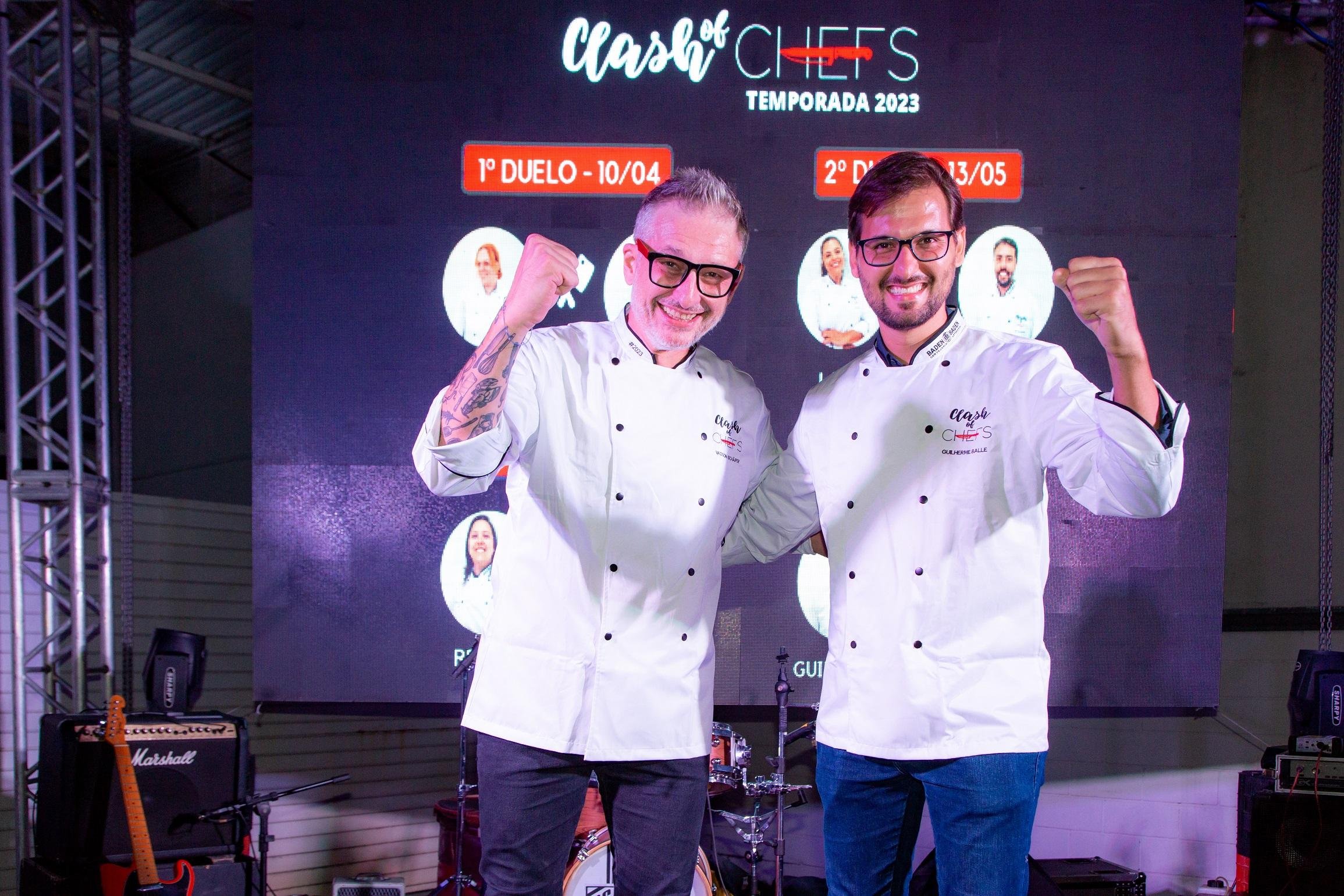 Vadson Shafer e Guilherme Balle em evento de gastronomia